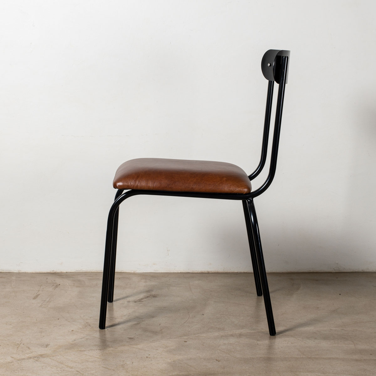 The Skool Chair | Steel & Leather - Image 2