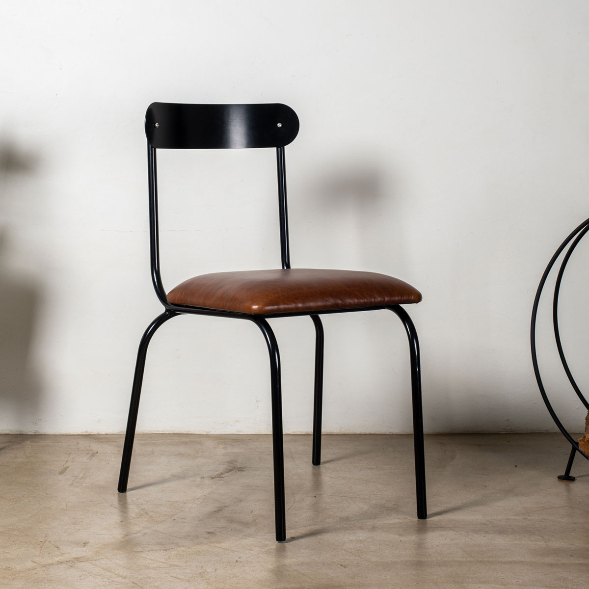 The Skool Chair | Steel & Leather
