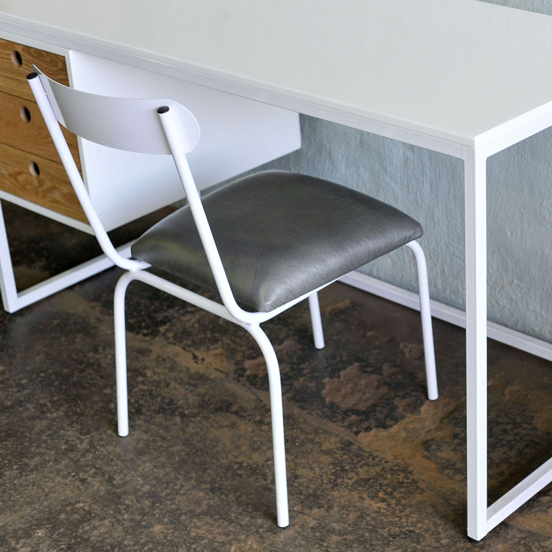 The Skool Chair | Steel & Leather - Image 12